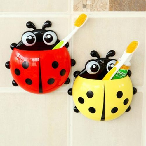 Ladybug Mobile / Remote /Toothpaste Toothbrush Holder Bathroom Accessories Suction Hooks