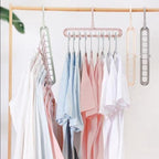 9 Hole Space Saving Hanger Multi-Function Rotatable Hanger for Drying Clothes Organizer - AABA MALL