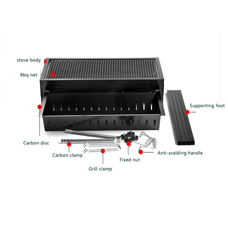 FOLDING Barbecue Grill, BBQ / BAR B Q Portable Grill WITH COOKING PLATE