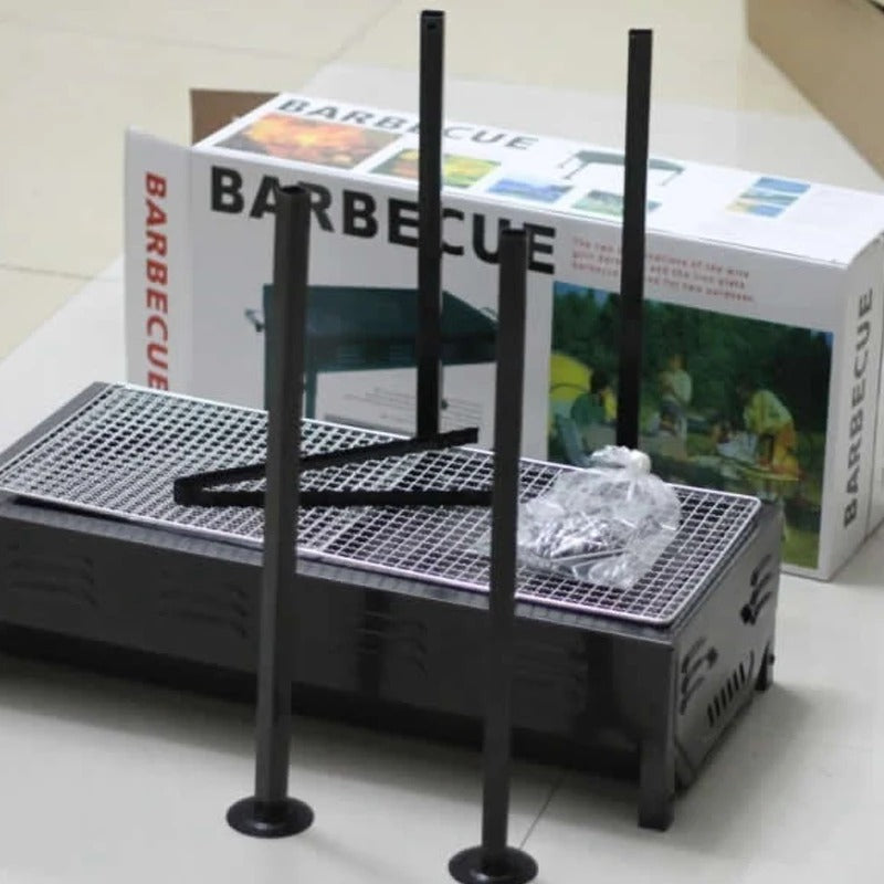 FOLDING Barbecue Grill, BBQ / BAR B Q Portable Grill WITH COOKING PLATE