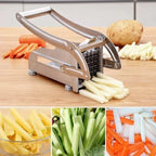 Stainless Steel Vegetable & French Fries Cutter | Heavy-Duty Potato Chip Cutter for Easy Slicing - AABA MALL