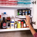 CORNER Rotating Shelf Organizer with Gripology Suction System - AABA MALL