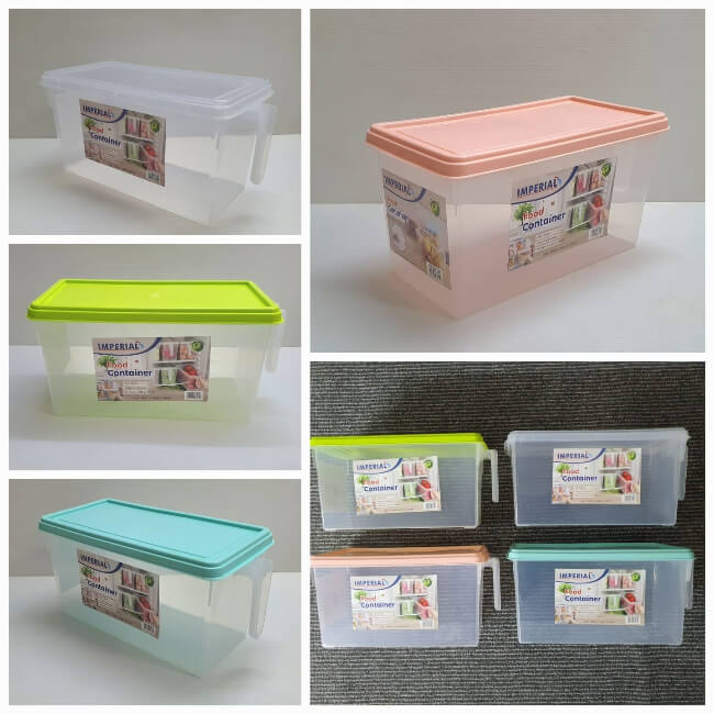 Bread Box with Handle & Lid Food Storage Container Accessories Box Clear Stackable Organizer Bin