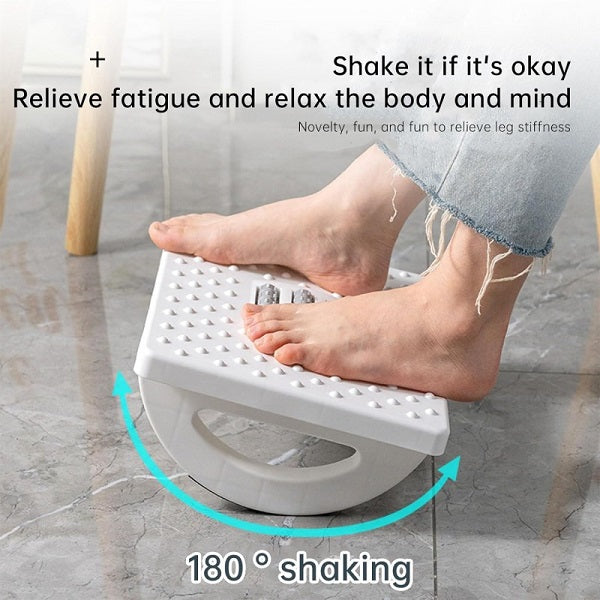 Ergonomic Under Desk Foot Rest | Shakeable Foot Massager Stool for Office & Home