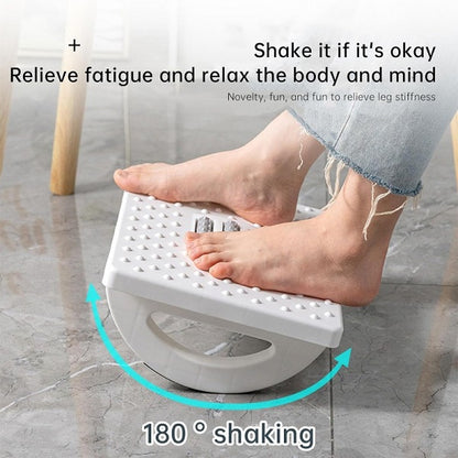 Ergonomic Under Desk Foot Rest | Shakeable Foot Massager Stool for Office & Home