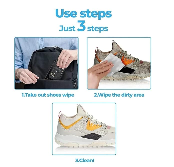 shoe cleaning wipes, sneaker wipes, shoe care kit, leather shoe cleaner, travel shoe wipes, unisex shoe cleaner, instant cleaning wipes, portable shoe wipes, footwear care