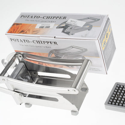 Heavy-duty stainless steel French fry cutter, commercial grade potato chip slicer tool for uniform vegetable sticks