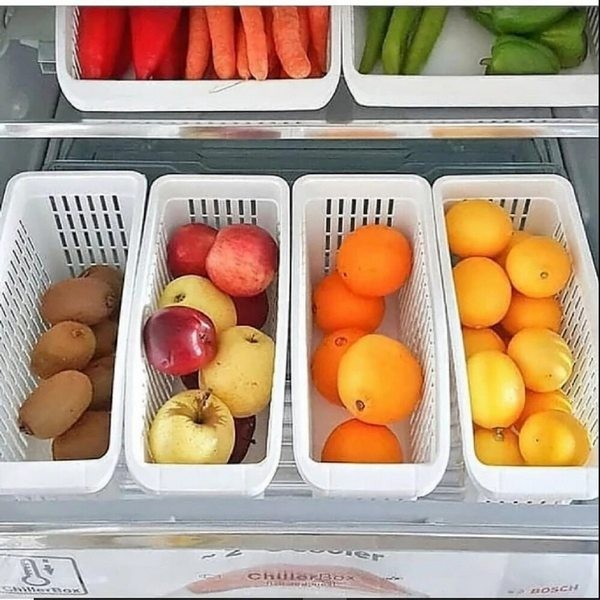 Large plastic fruit and vegetable storage basket