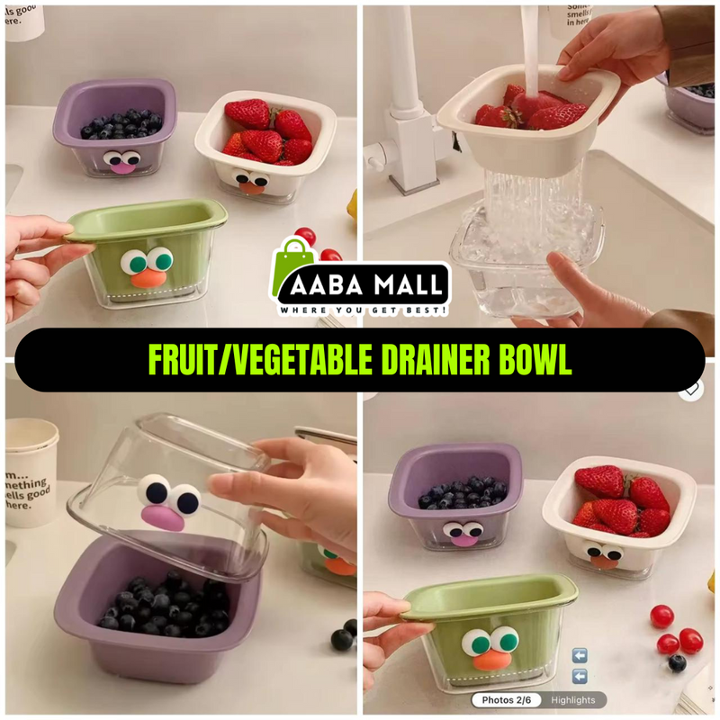 Kitchen Colander for Washing & Draining Fruits and Vegetables Strainer Filter - AABA MALL