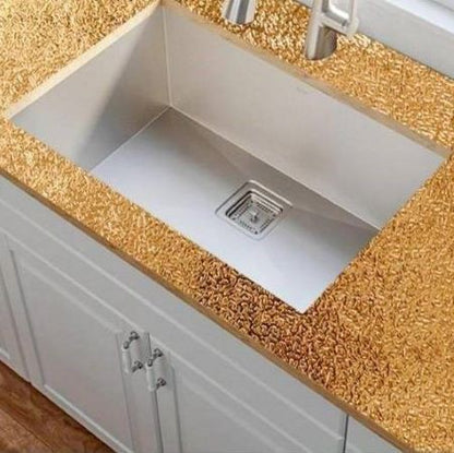 Oil Proof Golden Sticker Sheet (60cm x 200cm) for Kitchen Cabinet, Stove, Wall paper, Counter Top, Water Proof
