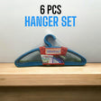 Classic & Durable Cloth Hangers (Set of 6) - Essential Wardrobe Organization