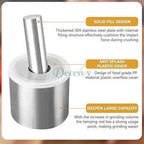 Havan Dasta Stainless Steel Mortar Pestle Set – Easy Spice Grinder with Anti‑Slip Rubber Base