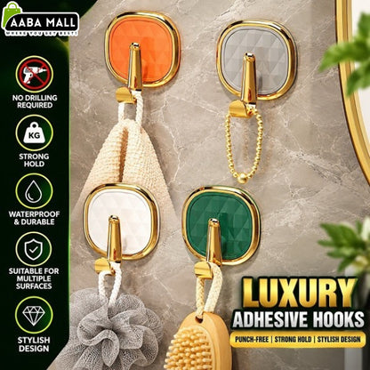 Heavy-Duty Self-Adhesive MULTICOLOR  Multi Color Hooks ? Wall Hooks for Home & Kitchen | Strong Hold up to 2kg - AABA MALL