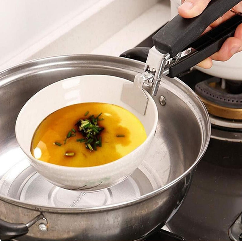 Hot Bowl PICK UP HOLDER Hot Dish Pot Handle Clamp Clip Plate Pan Holder Gripper Retriever Tongs - AABA MALL