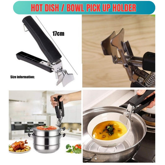 Hot Bowl PICK UP HOLDER Hot Dish Pot Handle Clamp Clip Plate Pan Holder Gripper Retriever Tongs