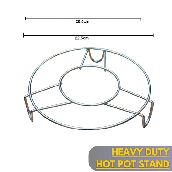STOVE TOP GRILL HotPot Stand Chrome Plated Hot Pot Plant Pot Shelf - 8 inches