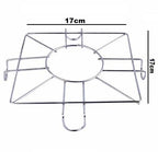 STOVE TOP GRILL HotPot Stand Chrome Plated Hot Pot Plant Pot Shelf - Square Shpae - AABA MALL