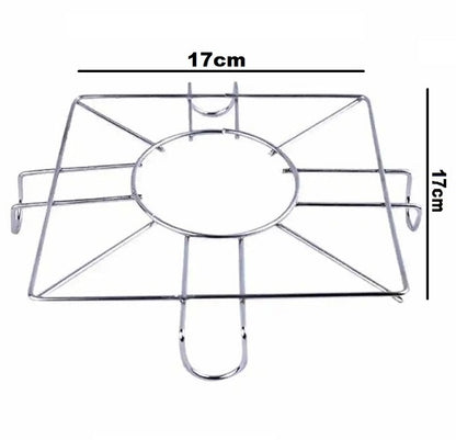 STOVE TOP GRILL HotPot Stand Chrome Plated Hot Pot Plant Pot Shelf - Square Shpae