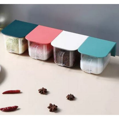 Wall Mounted Kitchen Spice Storage Organizer | Space-Saving Spice Rack with Lid - AABA MALL