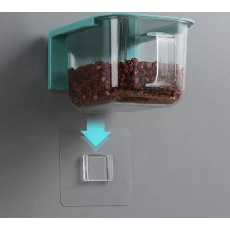 Wall Mounted Kitchen Spice Storage Organizer | Space-Saving Spice Rack with Lid - AABA MALL