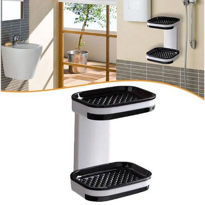 Soap Dish with Suction Cup – Wall Mounted Soap Holder for Shower, Bathroom, Bathtub & Kitchen Sink