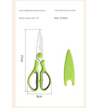 Kitchen Scissor With Cover Tailor Paper Cuttings orange handle office scissors household stainless steel multi-function scissor Use - AABA MALL
