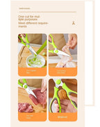 Kitchen Scissor With Cover Tailor Paper Cuttings orange handle office scissors household stainless steel multi-function scissor Use - AABA MALL