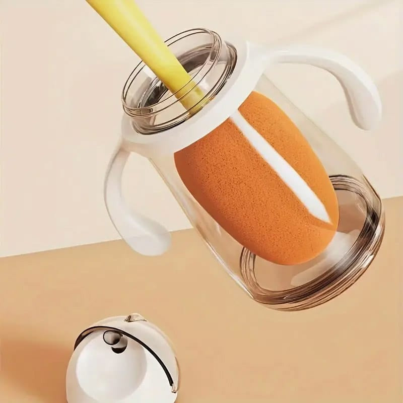 3 In 1 Long Handle Sponge Bottle Thermos Cup Cleaning Brush Hangable Bottle Glass Cleaning Brush - AABA MALL