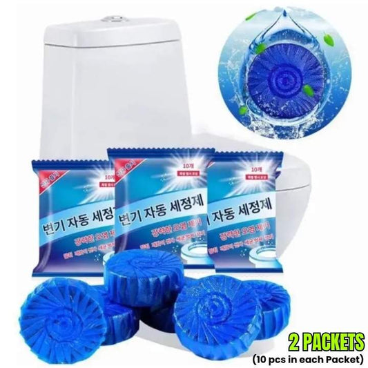 Pack of 20 Blue Automatic Toilet Cleaner Tablets | In-Tank Toilet Bowl Cleaner & Deodorizer | AABAMALL.PK Pakistan