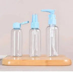 Pack of 4 Silicone Refillable Bottles - Travel Kit Dispenser Bottles - AABA MALL