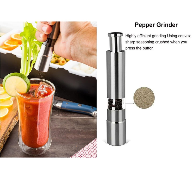 Grind Gourmet Salt and Pepper Grinder Pump & Grind Pepper mill - AABA MALL