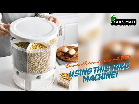 10 Kg Rotation Rice Grain Cereal Dispenser With 6 Partition Grids