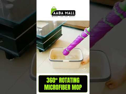 360° Rotating Microfiber Mop – High Absorbent Floor Cleaning Mop with Wet & Dry Use, Dirt-Water Separation – Household & Commercial Cleaning Tool