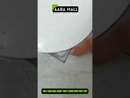 Fully Enclosed Squat Toilet Cover with Foot Step | Hygienic Odor-Proof Lid | Anti-Splash & Dust Protection Cover