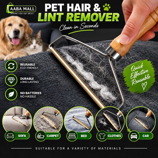 Reusable pet hair and lint remover brush for cleaning sofa, carpet, clothes and car upholstery