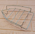Silver Stand Iron Rest Pad ? Heat Resistant Iron Holder for Laundry Board & Steamer | Durable Metal Steel Ironing Accessory - AABA MALL