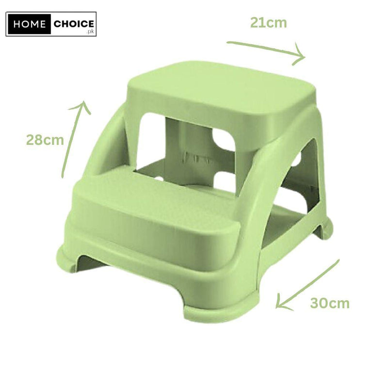 2-Step Heavy Duty Stool | Slip-Resistant Step Stool for Kitchen, Bathroom & Room - AABA MALL