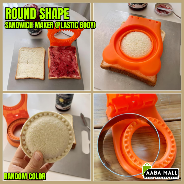 Round sandwich cutter and sealer for kids’ lunches