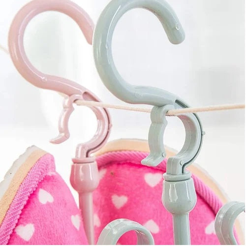Small Shoe Drying Rack Hanger Windproof Shoe Racks Shoe Drying Hook Hanging Balcony Closet - AABA MALL