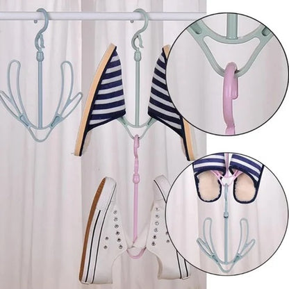 Small Shoe Drying Rack Hanger Windproof Shoe Racks Shoe Drying Hook Hanging Balcony Closet