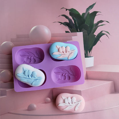 olive tree mold, silicone soap mold, candle mold, resin mold, oval mold, DIY craft mold, handmade mold, baking mold, cake decorating tools, home decor crafts