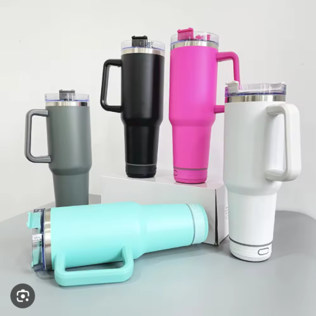 40oz 1200ml insulated stainless steel tumbler with built-in detachable Bluetooth speaker base, smart water bottle for music and hydration