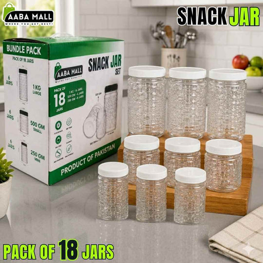 Premium Airtight Plastic Kitchen Storage Jar with White Lid by AabaMall | BPA-Free Food Grade Container for Rashan, Daal, Chawal, Cheeni, Masala & Dry Fruits | Cash on Delivery (COD) Available Across Pakistan at AabaMall.pk