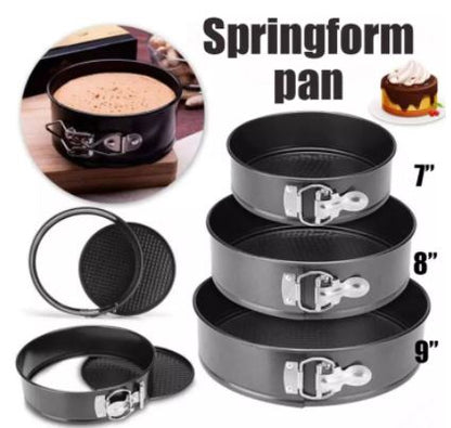 3 pc Non-Stick Premium Spring form Pan Set