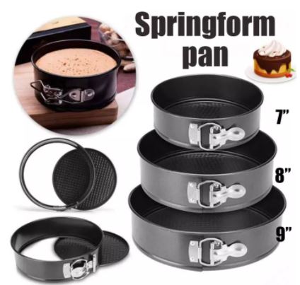 3 pc Non-Stick Premium Spring form Pan Set - AABA MALL