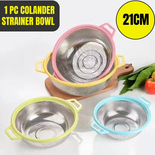 21cm Kitchen Colander Strainer Bowl Drain Washing Basket