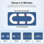 8 Pcs Portable Rotating Lazy Susan Tray | Expandable Track for Kitchen & Dining Table Easy Serving