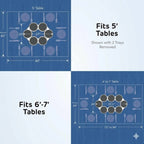 8 Pcs Portable Rotating Lazy Susan Tray | Expandable Track for Kitchen & Dining Table Easy Serving