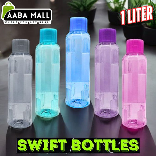 SWIFT 1 LITER LEAKPROOF Refrigerator Fridge Water Bottles BPA FREE PET Plastic –1000ML - Bundle Offer
