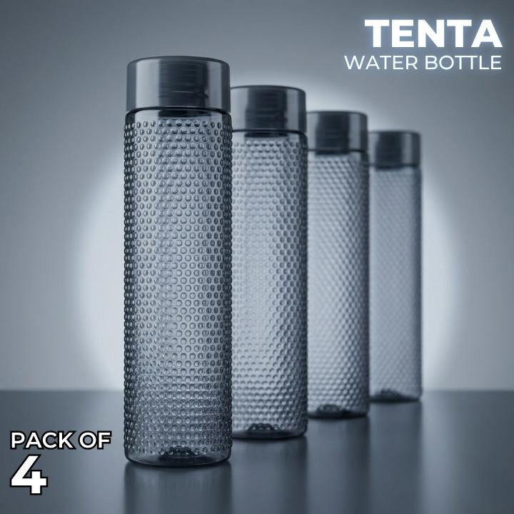 Grey TENTA 1.1 Liter leakproof water bottle displayed for refrigerator and home use